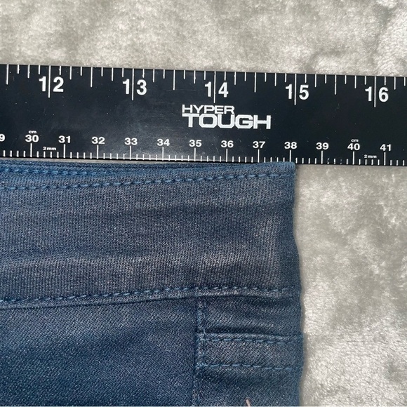 Paige Verdugo Ankle Sailor Blue Coated Jeans Size 28 Mid-Rise Stretch - Picture 8 of 10